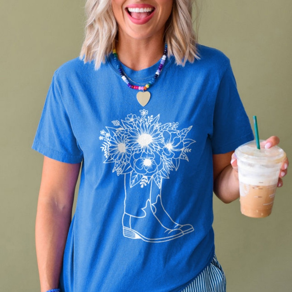 Blue Graphic Women's Top